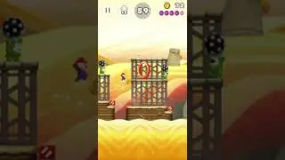 Super Mario Run - World 6-1: Land of Spikes - Pink Coins