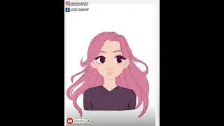 Anime Girl Speed Art penup Mobile Tutorial #shorts