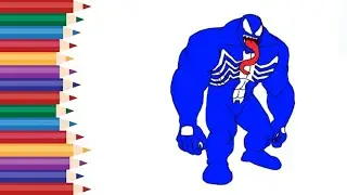 Venom coloring | how to color| venom coloring| Action character coloring| kids coloring fun