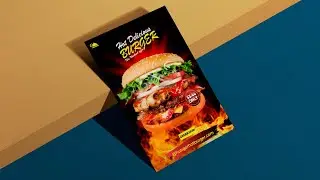 Burger Poster Design || Restaurant Poster Design || Smartphone Design || Pixellab Tutorial