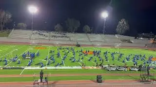 San Marcos high school marching band nights regiment performing at Escondido high school 