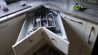 BLUM Cabinet Corner Drawer System IN USE