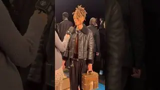 Jaden Smith showcased his incredibly toned abs as he attended the star-studded Louis Vuitton show