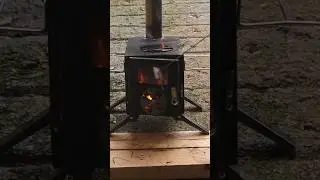 Hot Tent Stove Unboxing & First Run From Temu #unboxing #temu #woodstove #tentstove #hottent #stove