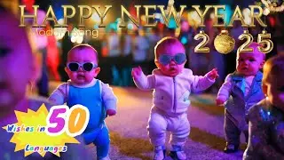 Universal Happy New Year 2025 Song | Anthem for Global Unity & Celebration | 50 Languages Wishes
