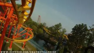Flying Ace Aerial Chase On-ride Front Seat (HD POV) Carowinds