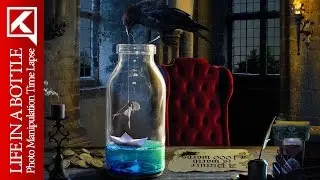 Life In A Bottle | Speed Art | Photo Manipulation Time Lapse