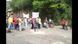 Protesta de estudiantes de la  Unexpo