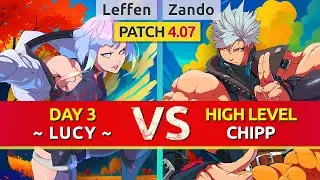GGST ▰ Leffen (Day 3 Lucy) vs Zando (Chipp). High Level Gameplay