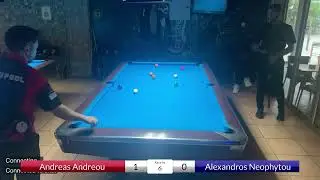 DIODIA CAFE - Pancyprian 9 ball - category C - Andreas Vs Alexandros (Losers Round 2)
