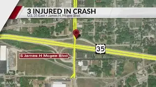 3 injured after two-car crash in Dayton
