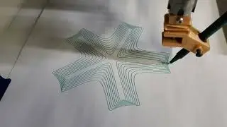 V2 smoothieboard plotting line art.