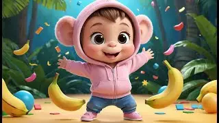 Monkey Banana Counting Fun | Fun Animals & Learning Nursery Rhyme for Kids | Baby Learning Song
