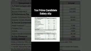 💰 TCS Prime Candidate Salary Slip Revealed!   TCS CTC Breakdown 2025#tcs #tcsnqt #result #viral