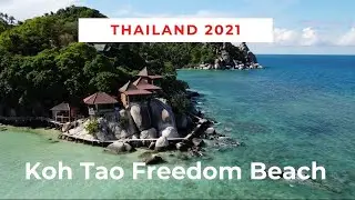 Freedom Beach Koh Tao flying with DJI Mavic Air drone Thailand 2021 Strand Drohne Samui doku aktuell