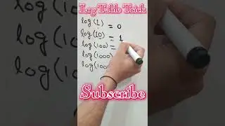 Log table trick #youtubeshorts