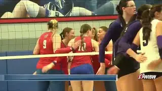 KU volleyball wins NCAA tournament opener