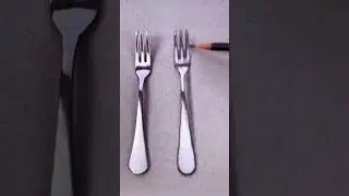 How to draw a fork /realist fork 🍴art #viral #youtubeshorts #art #trending #fork