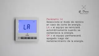 Termostatos para Fan Coils y Manejadoras de Aire (Configuración de los Ajustes del Menú)