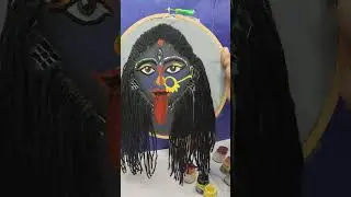 full 🌝 video kali mata #art #painting #embroidery #diy #craft #satisfying #eviley#kalimaa#kali #mata