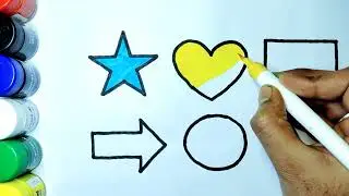 Learn Shapes, Colors for Kids & Toddlers 2d shapes colors for toddlers, star heart arrow