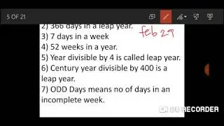 APICET 2020 CALENDAR PROBLEMS