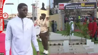 L'arrivée du Président Bassirou Diomaye Faye  au cérémonie de commémoration thiaroye 44