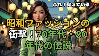 日本の1970～１９８０年代　懐かしい昭和時代のファッション
