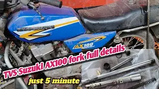 tvs suzuki ax100 fork repair | how to make TVS Suzuki ax 💯 fork replacement