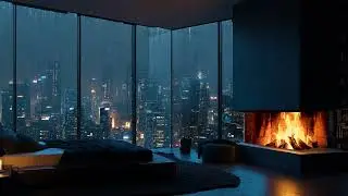 Calm Night Rain in a Cozy Luxury Bedroom 🌧️ (No Ads) | Dark Bedroom Ambience for Sleep & Relaxation
