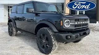 Ford Bronco 2023 года, 4 двери, 4x4, Black Diamond Series 322A, с жестким верхом, цвет Shadow Black, Walk-Around