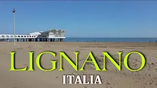 Lignano Sabbiadoro Italy, Walking in the Morning