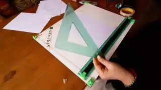 1°año-ubicación y pegado de hoja en tablero con paralela