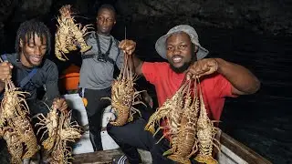 Мы нашли настоящую сокровищницу лобстеров 😱🦞 | Самый большой улов в истории Ямайки!
