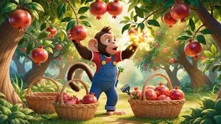 Baby Monkey&rsquo;s Fruit Harvest Adventure on the Farm