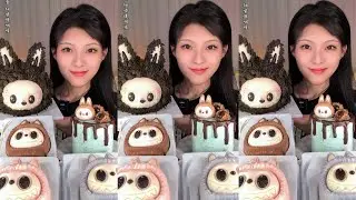 ASMR] Dessert Mukbang🎂🍦🍰🍮 (Creamy Crepe Cakes) 디저트 먹방 |Eating Sounds#cake #asmrcake #asmrcake