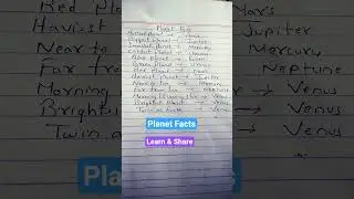 Planet Facts #planetfacts #mintossmood