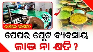 Paper Plate Business Reality in Odisha | Automatic Paper Plate Making Machine Review in Odia video