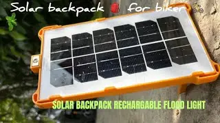 Solar BACKPACK 🎒rechargeable mini flood light for travel & camping #carcampingwithpeace #carcamping