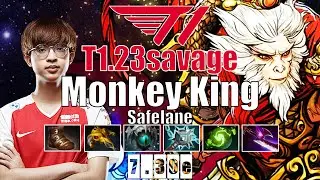 Monkey King Safelane | T1.23savage | 16 KILLS MONSTER CARRY SUPER IMBA | 7.30e Gameplay Highlights