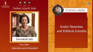 Dr. Meenakshi Jain | Literature and Education | Padma Shri | Padma Awards 2020