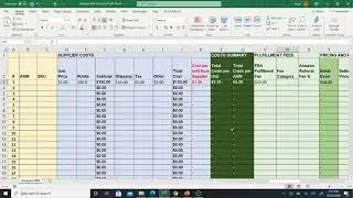 Amazon FBA Spreadsheet Calculates Costs, Fees, Break Even, and Profit