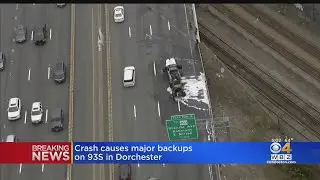 Crash causes major backups On I-93