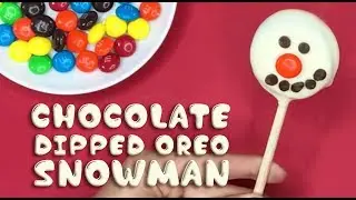 HOW TO MAKE CHOCOLATE DIPPED OREO SNOWMAN - EZPZideas