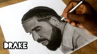 Drawing Drake : Realistic Pencil Portrait of Drake - Time lapse