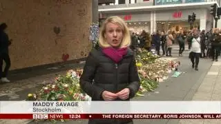 Day of mourning in Sweden for Stockholm victims - Maddy Savage