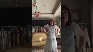 Blue tiered dress, gold &rsquo;80s earrings, and cowboy boots &mdash; a touch of Bohemian luxury with a