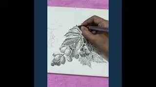 Pen Sketch of Grapes | Realistic Grape Drawing with Pen | #pensketch  #drawing #art #sketch