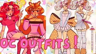Creating OC OUTFITS// designing cut but practical OC DESIGNS // 🎉🎂🍦