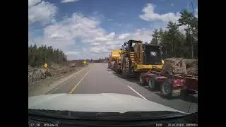 Brand new Cat 988 being delivered from the factory on 11 axle beam trailer 🤙